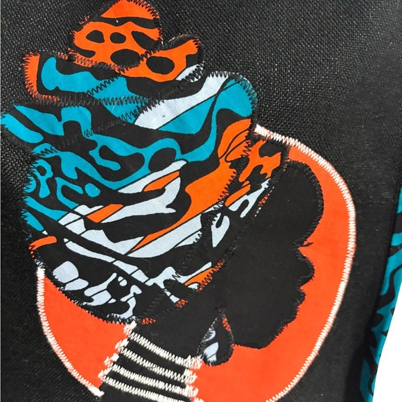 Handmade Black and Orange Patterned Tote Bag - Picture 6 of 6